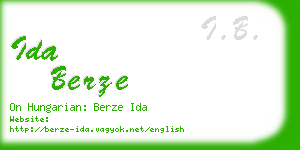 ida berze business card